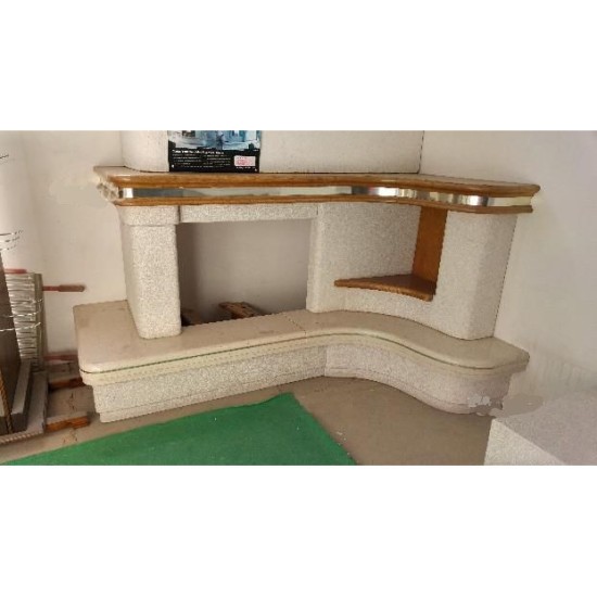 OUTLET RIVESTIMENTO DI CAMINO IN MARMO BIANCO