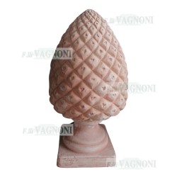 PIGNA IN TERRACOTTA CM. 45 BASE QUADRATA 2 PEZZI