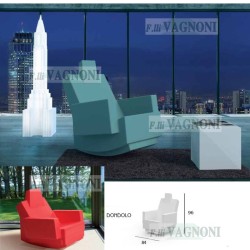 POLTRONA DONDOLO IN RESINA DI POLIETILENE CM. 84