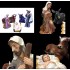 PRESEPE PRESPEPIO IN RESINA POLYRESINA  CM. 50 SET 5 PEZZI