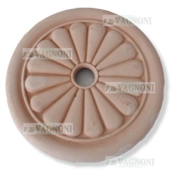 ROSONE IN TERRACOTTA CM. 25  PER RUBINETTO-FONTANA