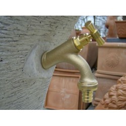 RUBINETTO IN OTTONE SABBIATO MANIGLIA