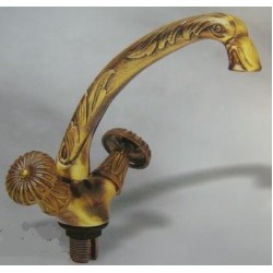 RUBINETTO LAVORATO MISCELATORE MONOFORO OTTONE BRONZATO