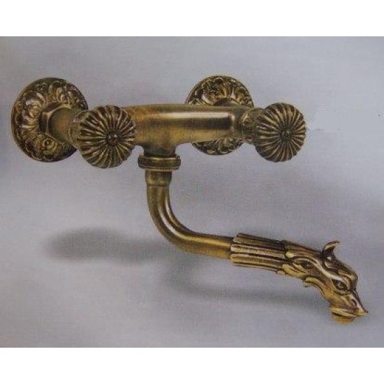 RUBINETTO LAVORATO MISCELATORE SNODO INFERIORE OTTONE BRONZATO