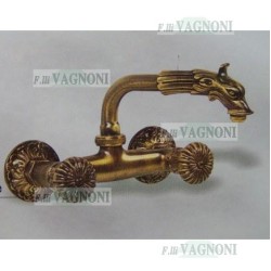 RUBINETTO LAVORATO MISCELATORE SNODO SUPERIORE OTTONE BRONZATO