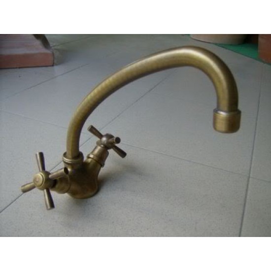 RUBINETTO MISCELATORE LISCIO MONOFORO OTTONE BRONZATO