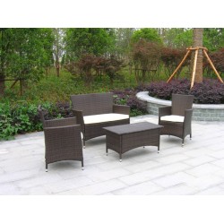 SET SALOTTO + TAVOLINO IN POLYRATTAN MOD. 419099