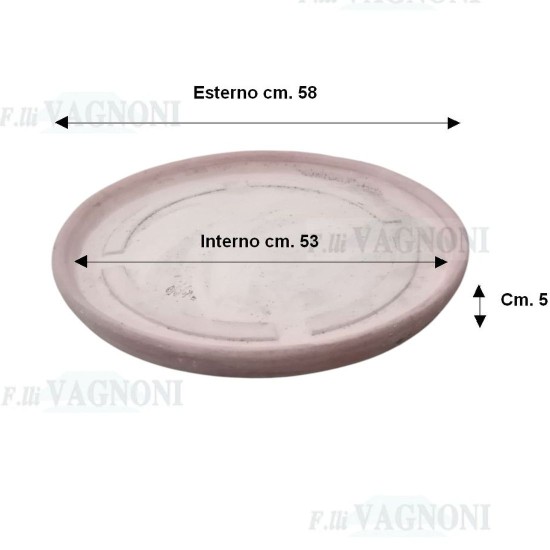 SOTTOVASO CIRCOLARE IN TERRACOTTA CM. 60