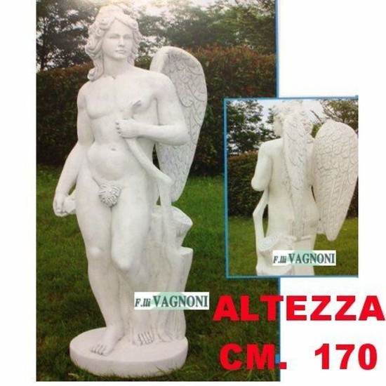 STATUA ANGELO CUPIDO  IN CEMENTO CM. 170