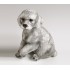 STATUA CANE BARBONCINO GRIGIO IN CERAMICA CM. 30 -ANIMALI-