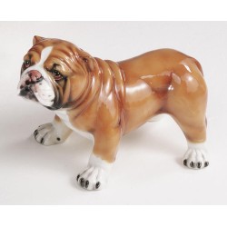 STATUA CANE BULLDOG BOULEDOGUE IN CERAMICA CM. 40X30 -ANIMALI-