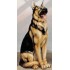 STATUA CANE PASTORE TEDESCO IN CERAMICA CM. 100 -ANIMALI-