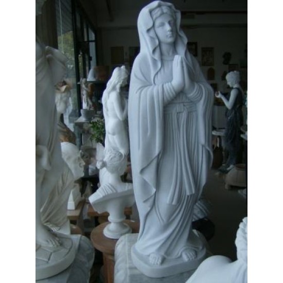 STATUA IN MARMO MADONNA DI LOURDES Cm. 80