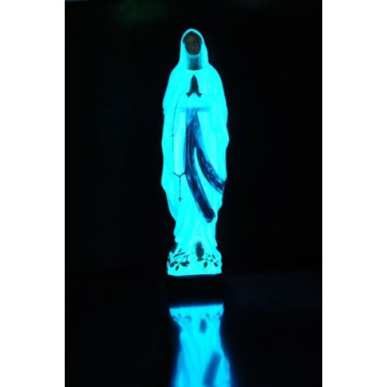 STATUA MADONNA DI LOURDES CM.30 IN RESINA FLUORESCENTE