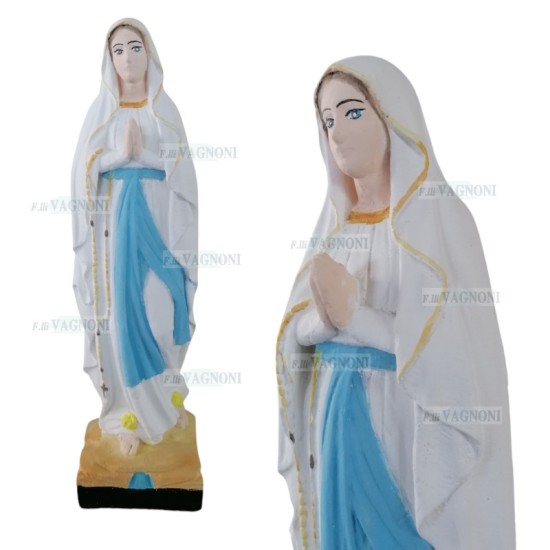 STATUA MADONNA DI LOURDES IN CEMENTO COLORATO CM. 50