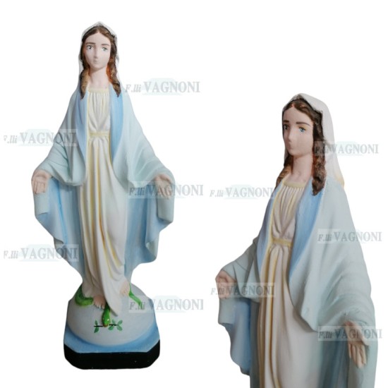 STATUA MADONNA IMMACOLATA IN CEMENTO COLORATO CM. 46