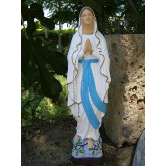 STATUA MADONNA LOURDES CM.40 IN RESINA INFRANGIBILE X ESTERNO