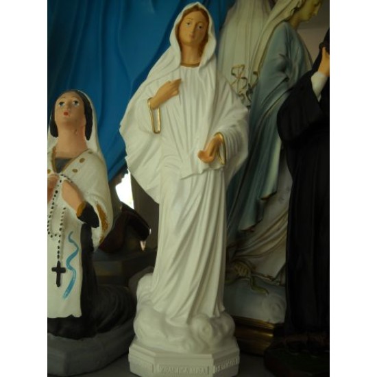 STATUA MADONNA MEDIJUGORE IN RESINA X ESTERNO Cm. 40