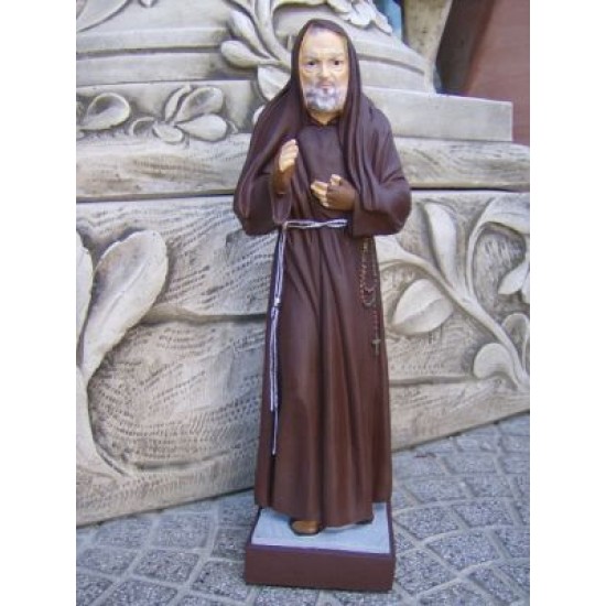 STATUA PADRE PIO IN RESINA INFRANGIBILE X ESTERNO CM. 40