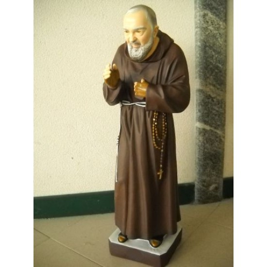 STATUA PADRE PIO IN RESINA INFRANGIBILE X ESTERNO CM. 55