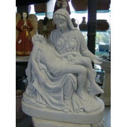 STATUA PIETA' DI MICHELANGELO IN MARMO Cm. 55