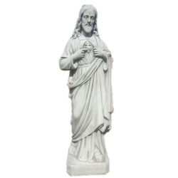 STATUA SACRO CUORE  DI GESU' IN CEMENTO CM. 130