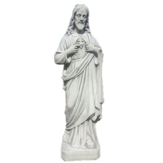 STATUA SACRO CUORE  DI GESU' IN CEMENTO CM. 130