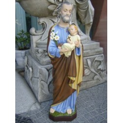 STATUA SAN GIUSEPPE IN RESINA INFRANGIBILE X ESTERNO CM.65