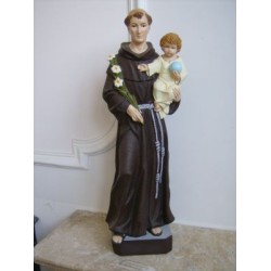 STATUA SANT'ANTONIO IN RESINA INFRANGIBILE X ESTERNO CM.63