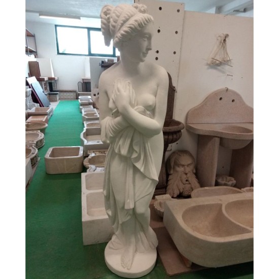 STATUA VENERE ITALICA DEL CANOVA IN CEMENTO E MARMO CM. 160