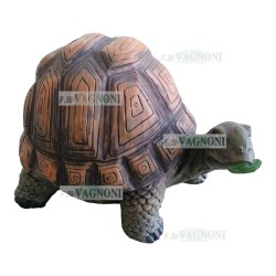 TARTARUGA GIARDINO+SALVADANAIO IN RESINA CM. 23.5X15X16.5