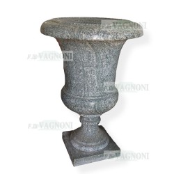 VASO A CALICE IN MARMO VERDE CM. 60