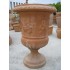 VASO A CALICE IN TERRACOTTA TOSC. VANVITELLI LAVORATO CM. 68
