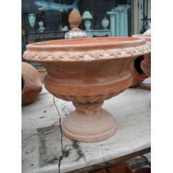 VASO A CALICE IN TERRACOTTA TOSCANA MOD. ACANTO