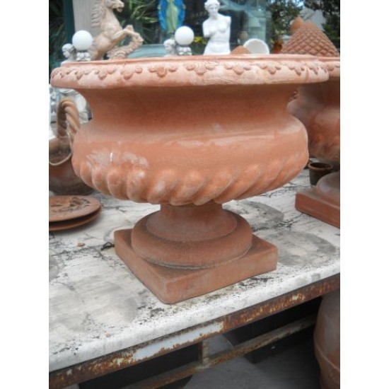 VASO A CALICE IN TERRACOTTA TOSCANA MOD. COPPA IMPERO
