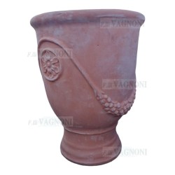 VASO ANDUZE FESTONATO IN TERRACOTTA CM. 63