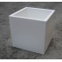 VASO CUBO IN RESINA Cm. 45X45 BIANCO