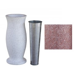 VASO IN CEMENTO MARMO CM.37 PORTAFIORI PER LAPIDE CIMITERO TOMBA