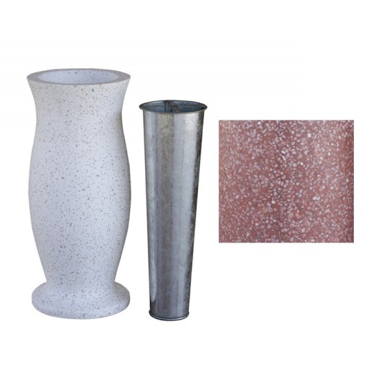 VASO IN CEMENTO MARMO CM.37 PORTAFIORI PER LAPIDE CIMITERO TOMBA