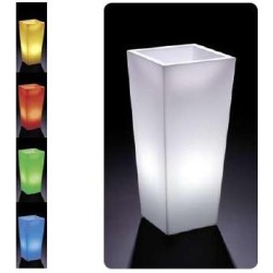 VASO IN RESINA LUMINOSO PER ESTERNO ALTEZZA CM. 100X45X45