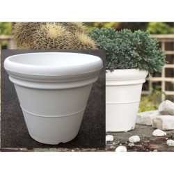 VASO IN SUPER RESINA LISCIO BIANCO VARIE MISURE