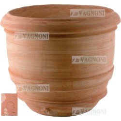 VASO LISCIO A BARILE IN TERRACOTTA TOSCANA - Diametro 50 cm