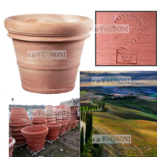 VASO LISCIO SIENA CM. 100 IN TERRACOTTA TOSCANA