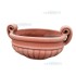 VASO OVALE CON MANICI IN TERRACOTTA CM. 83X37X32 H.