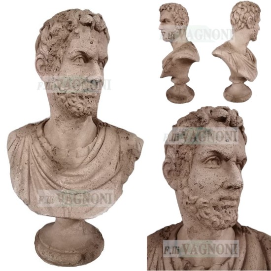 BUSTO IMPERATORE ANONIMO CM. 63 EFFETTO PIETRA CORROSA BUSTO IMPERATORE ANONIMO CM. 63 EFFETTO PIETRA CORROSA