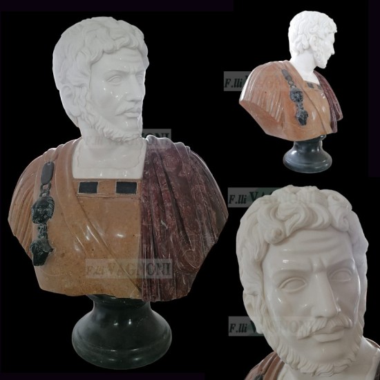 BUSTO IN MARMO ADRIANO Cm.75 BUSTO IN MARMO ADRIANO Cm.75