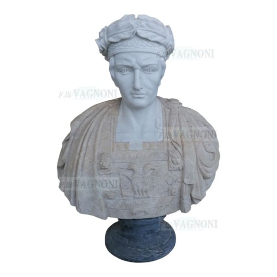 BUSTO IN MARMO DANTE ALIGHIERI CM. 75 BUSTO IN MARMO DANTE ALIGHIERI CM. 75