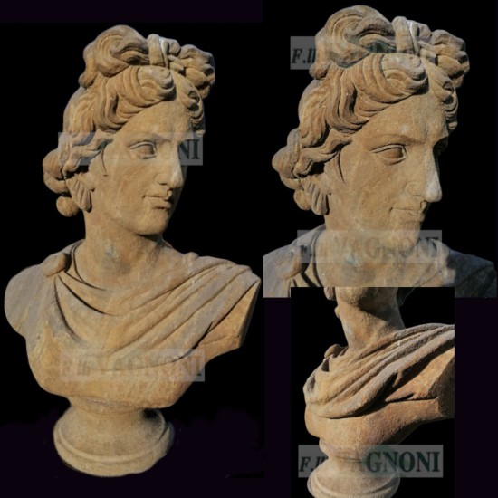 BUSTO IN PIETRA VECCHIA SCOLPITA APOLLO BUSTO IN PIETRA VECCHIA SCOLPITA APOLLO