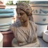 BUSTO IN PIETRA VECCHIA SCOLPITA MOD. 4