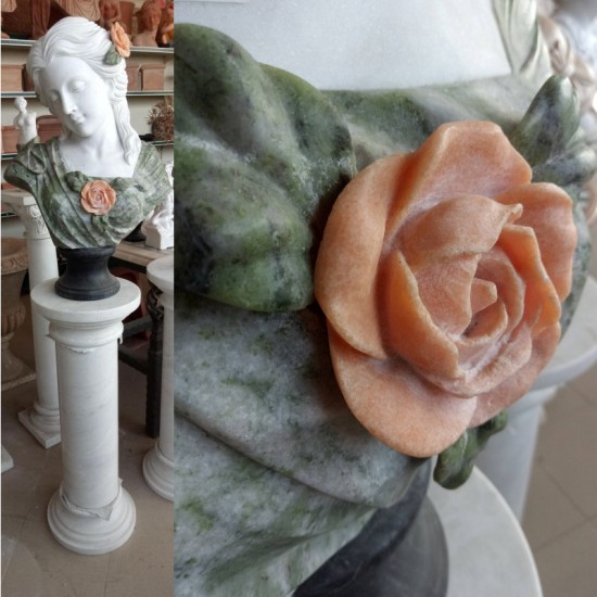 COLONNA IN MARMO + BUSTO IN MARMO MOD. 24 COLONNA IN MARMO + BUSTO IN MARMO MOD. 24